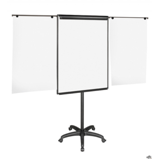 flipchart z tablicą najwyższej jakości o powierzchni suchościeralno-magnetycznej mobilny - posiada 5 kółek umożliwiających szybk