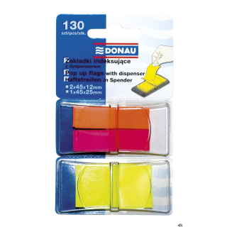 idealne do pozostawienia wiadomości zarówno w biurze jak i domu_2 bloczki po 40 karteczek w rozmiarze 12x45mm_1 bloczek 50 karte