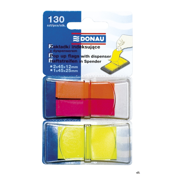 idealne do pozostawienia wiadomości zarówno w biurze jak i domu_2 bloczki po 40 karteczek w rozmiarze 12x45mm_1 bloczek 50 karte