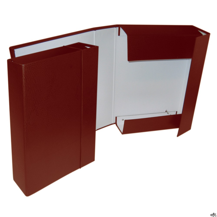 • Teczka typu "box".• Wymiary: ~243x325 mm.• Wykonana z twardej tektury litej o grubości 2 mm, oklejana tapetą introligatorską.•
