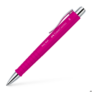 Długopis automatyczny Poly Ball Faber-Castell w kolorze matowym różowym. To połączenie klasyki i nowoczesności z funkcjonalności