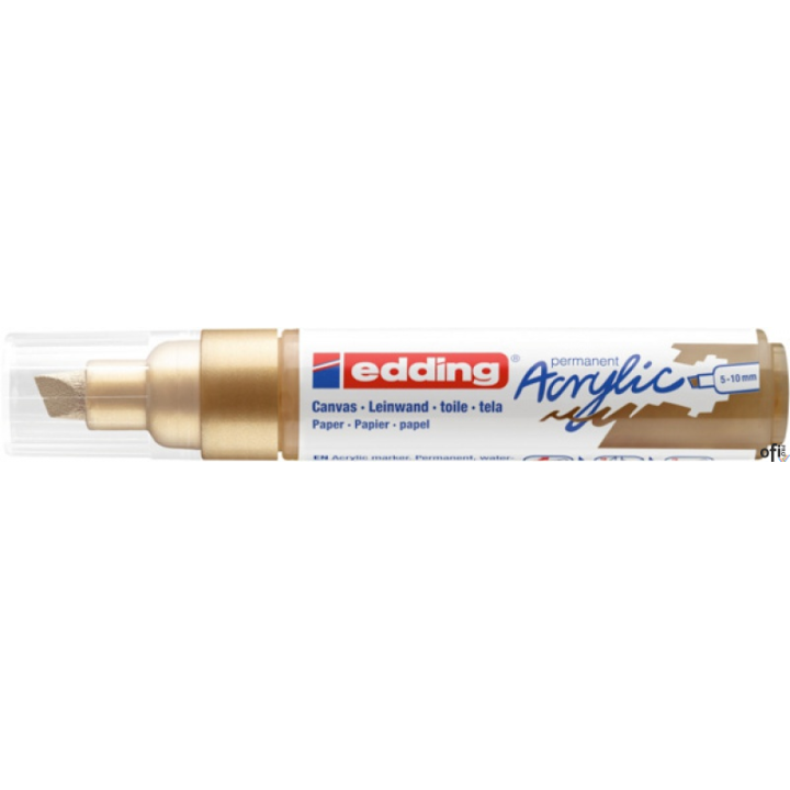 Marker akrylowy 5-10 mm matowe bogate złoto 5000/924/ZL Edding
