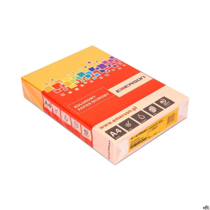 Papier A4 120g pomarańczowy xca41763 EMERSON 250ark