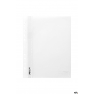 Skoroszyt wpinany PP DOTTS (20) biały wzocniony polipropylen SPP-DOT-02-06