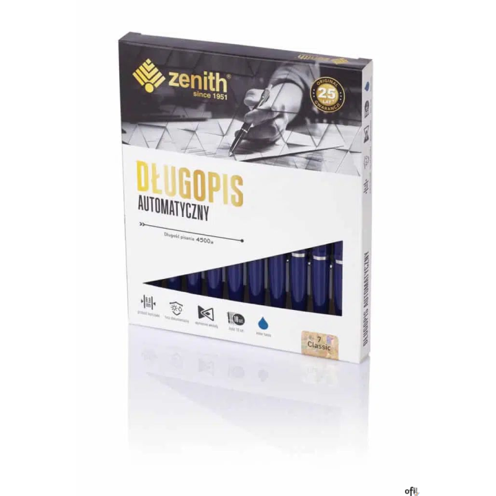 Długopis automatyczny Zenith 7 - box 20 sztuk, granatowy, classic, 0.8mm, 40710020