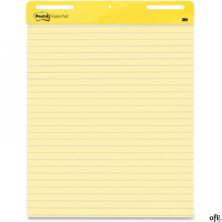 Blok samoprzylepny na _ipchart, żółty w linię do list zadań i agend, 30 kartek 3M-21200694851 Post-it