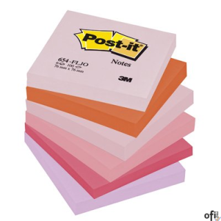 Blocz.76x76 p.RADOSNA 654FLJO 6szt.POST-IT 3M FT510283458