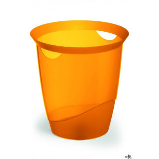 Kosz na śmieci 16l pomarańczowy przezroczysty DURABLE 1701710009