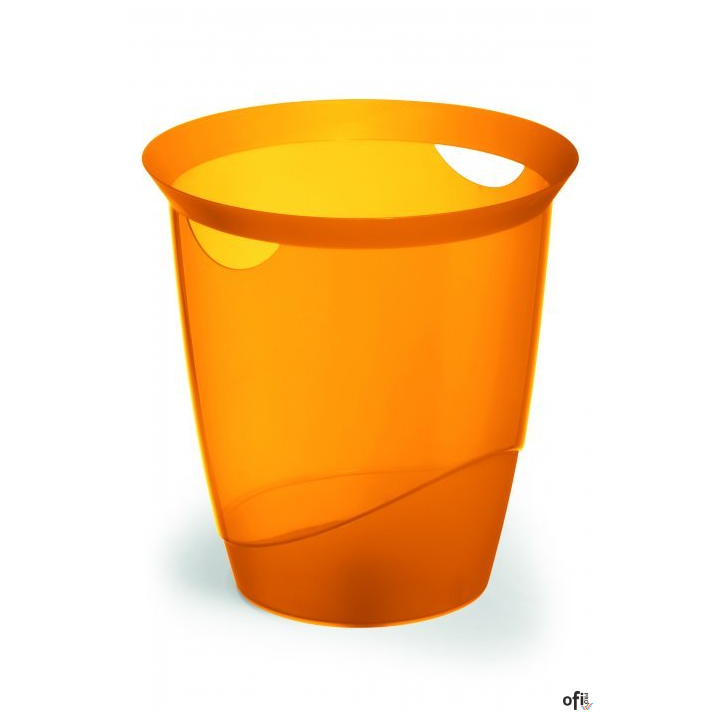 Kosz na śmieci 16l pomarańczowy przezroczysty DURABLE 1701710009
