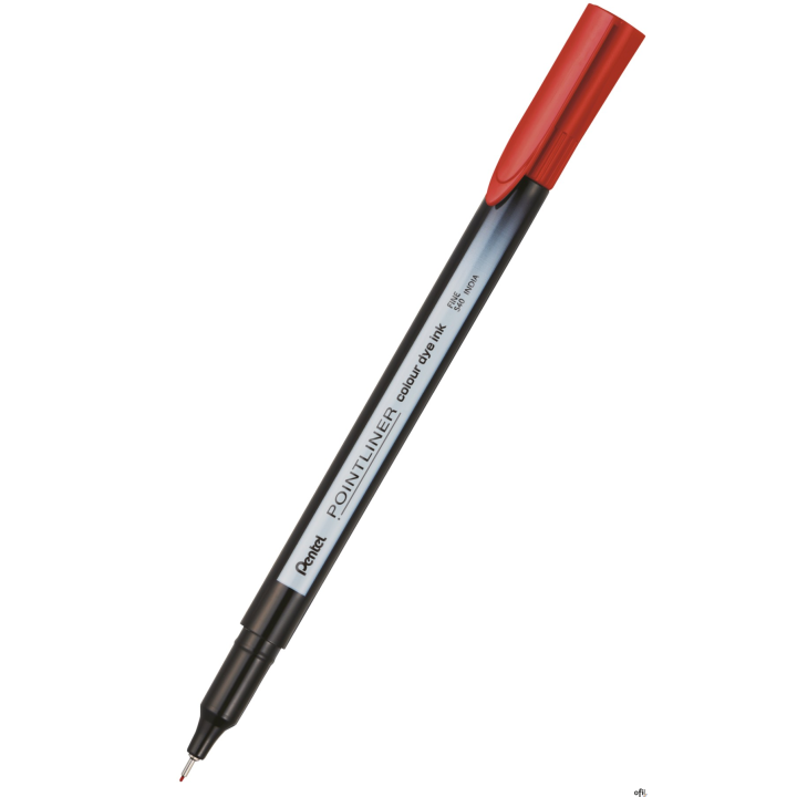 Cienkopis pointliner colour, czerwony z tuszem na bazie wody, S40-B PENTEL