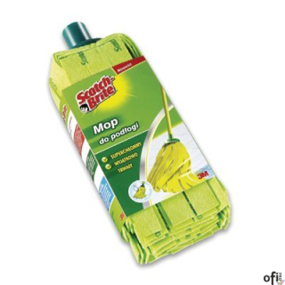 Scotch Brite Mop paskowy zielony - doskonale czyści każdego rodzaju powierzchnie - nie przyjmuje zapachów, szybko schnie i dobrz