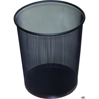 Linia OFFICE SET_pełny spód_wykonany z metalu powlekanego czarnym lakierem_pojemność: 12l_średnica: 250mm_wysokość: 320mm