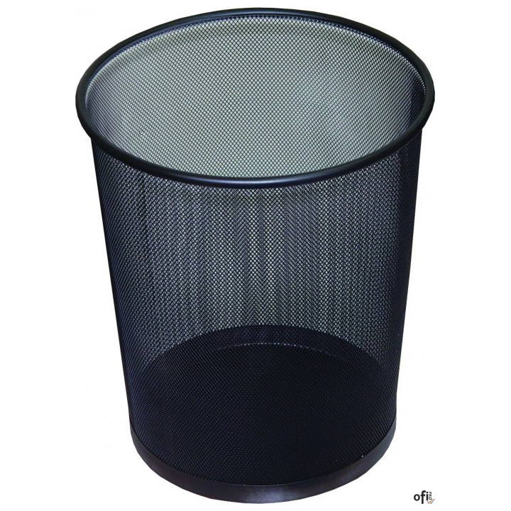 Linia OFFICE SET_pełny spód_wykonany z metalu powlekanego czarnym lakierem_pojemność: 12l_średnica: 250mm_wysokość: 320mm