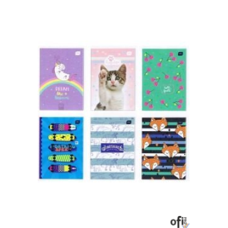 Zeszyt A4 32k. kolorowa 3linia INTERDRUK