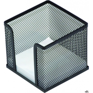 Linia OFFICE SET_pełny spód_karteczki gratis (ok. 200 szt.)_wykonany z metalu powlekanego czarnym lakierem_wymiary: 105x105x90mm