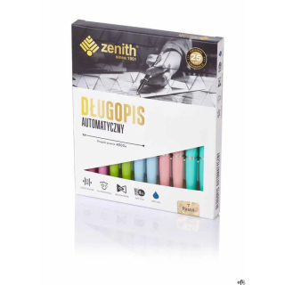 Długopis_automatyczny Zenith 7 - box 10 sztuk, mix kolorów, pastel, 0.8mm, 4071010