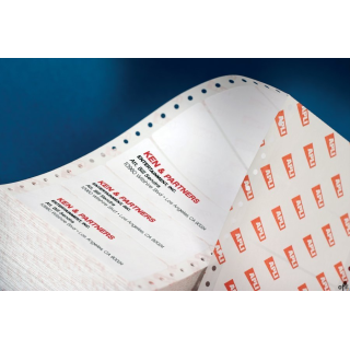 Etykiety samoprzylepne do drukarek igłowych na papierze podkładowym z boczną perforacją:-2 kolumny - rozmiar etykiety 88,9 x 36 