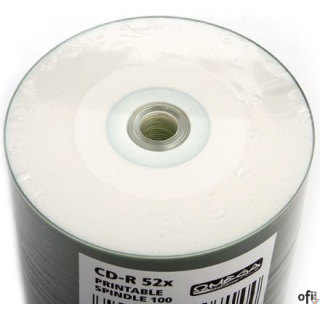 Płyta OMEGA CD-R 700MB w folii (100) do nadruku 52x PRINTABLE WHITE SPINDEL