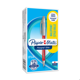 Stworzony, by zapewnić doświadczenie wyjątkowo gładkiego pisania, długopis przyciskowy Paper Mate Flexgrip Elite łączy bezwysiłk