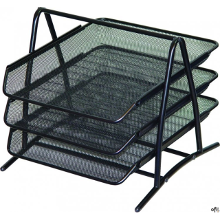 Linia OFFICE SET_zawiera 3 wysuwane szyflady_wykonany z metalu powlekanego czarnym lakierem_wymiary: 260x350x290mm