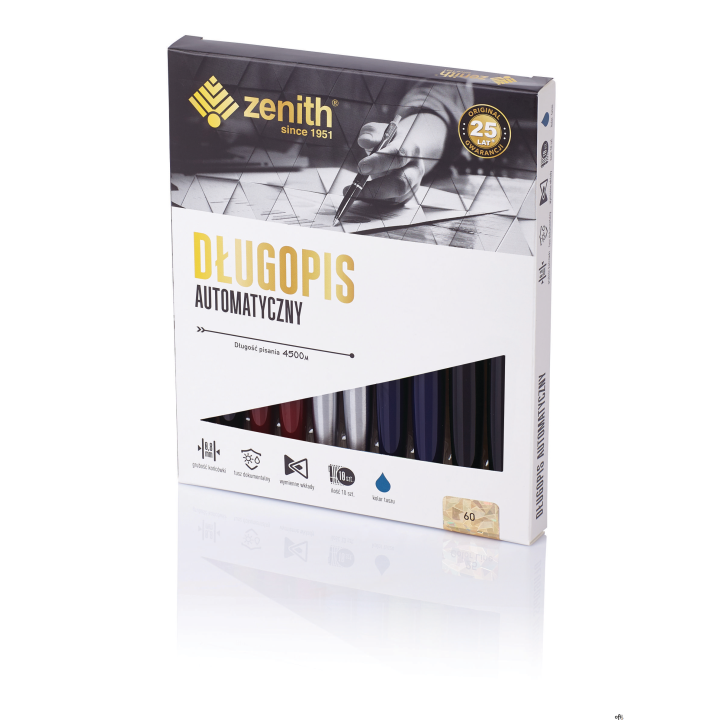 Długopis automatyczny Zenith 60 - box 20 sztuk, mix kolorów, 46010000