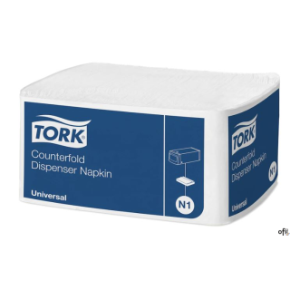 Serwetki dyspenserowe Tork, 1 warstwa, celuloza, 32x33 cm, kolor biały, 7200 szt. system N1Numer artykułu 10935Serwetki dyspense