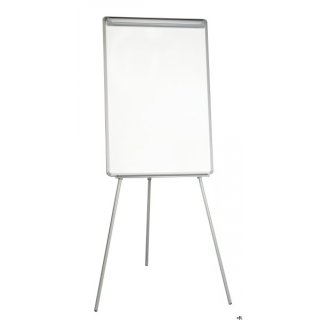 flipchart z tablicą o powierzchni suchościeralno-magnetycznej_stabilna, lekka konstrukcja z trójnogiem_wąska, plastikowa rama_re