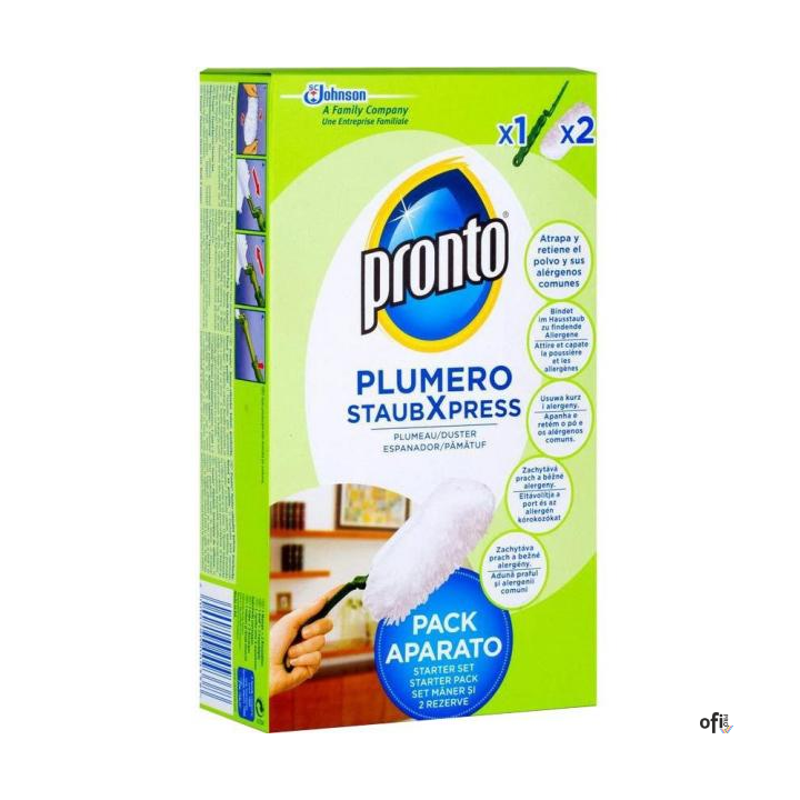 Pronto Duster szczotka do kurzu + 2 wkładyZnaleźliśmy wygodny i skuteczny sposób zbierania i zatrzymywania kurzu. Przed Tobą Pro