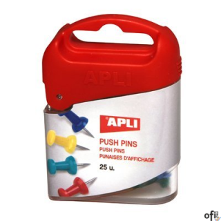 Pinezki do tablic 25szt.APLI 12349 pudełko plastik
