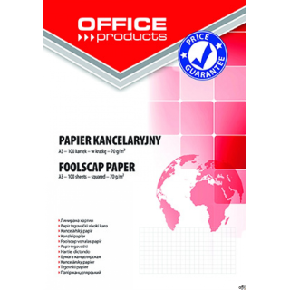 papier kancelaryjny w kratkę_gramatura: 70gsm_100 arkuszy w j.s. (pakowane w papier)_kolor: biały