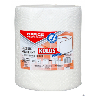 ręczniki kuchenne w rolce Kolos Junior_100% celuloza_papier 2 warstwowy_wysokość rolki: 210 mm_średnica rolki: 165 mm_długość ro