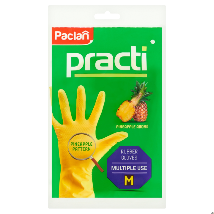PACLAN Rękawice gumowe M żółte 50018