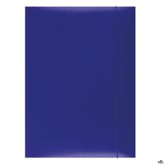 Teczka z gumką , karton, A4, 300gsm, 3-skrz., niebieska, typu OFFICE PRODUCTS 21191131-01