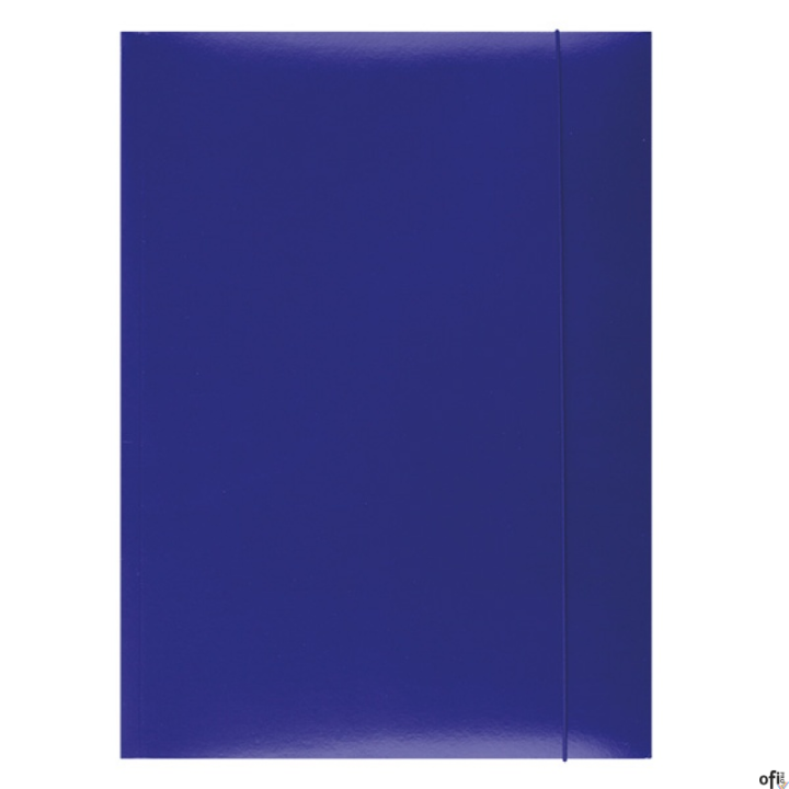 Teczka z gumką , karton, A4, 300gsm, 3-skrz., niebieska, typu OFFICE PRODUCTS 21191131-01