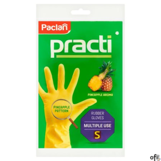 PACLAN Rękawice gumowe S żółte 00001