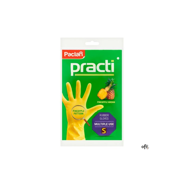 PACLAN Rękawice gumowe S żółte 00001