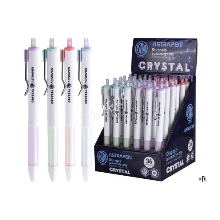 Długopis automatyczny Astra Pen Crystal white 201120004