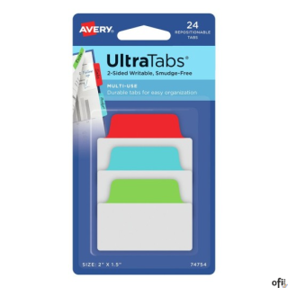 Ultra Tabs - samoprzylepne zakładki indeksujące Avery Zweckform. • Niezawodnie przylegają, ale można je łatwo usunąć bez uszkadz