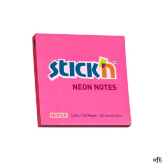 Bloczek STICK N 76x76mm ciemnoróżowy neonowy 100k 21165 STICK N