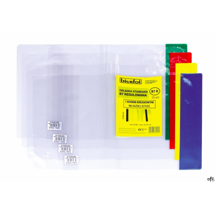 Okładka standard B7 - 236 regulowana (25) z kod. na szt. OZK-41 BIURFOL