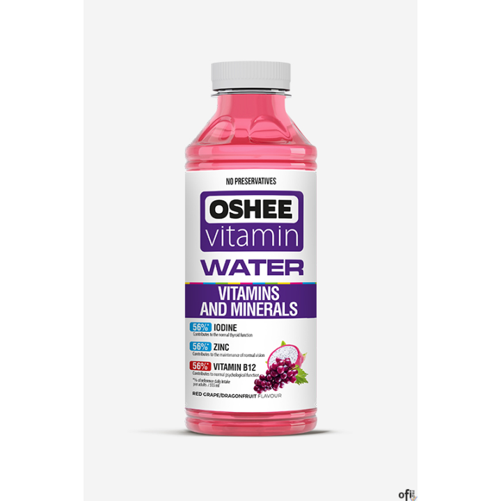 Napój OSHEE Vitamin Water witaminy i minerały o smaku czerwonych winogron 555 ml