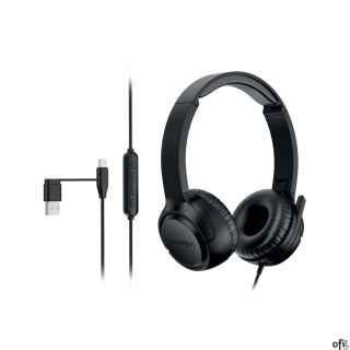 Słuchawki nauszne H950 EQ USB-C®/USB-A zapewniają wyraźną i niezawodną jakość rozmów do pracy i spotkań wirtualnych. Mikrofon na