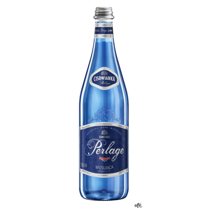 Woda CISOWIANKA 0.7l Perlage gazowana szkło karton 12 szt