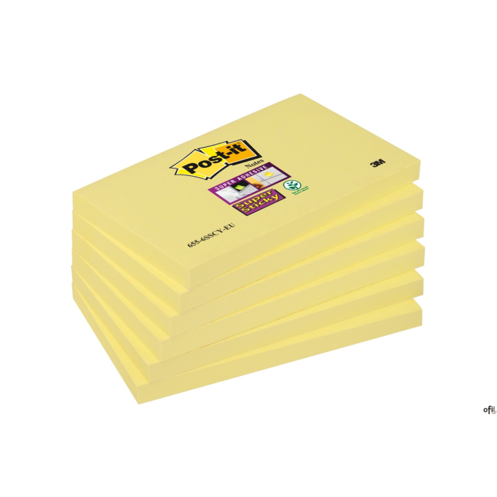 Bloczki_3M POST-IT 76x127mm żółte (12) Super Sticky 70005197903
