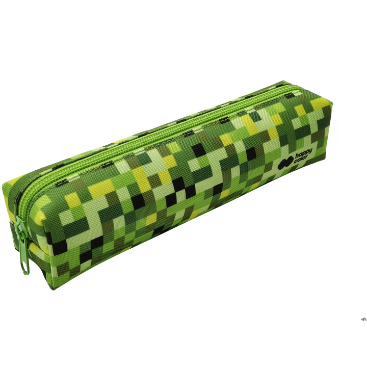 Piórnik saszetka mały prostokątny z 1 zamkiem, PIXI green, Happy Color HA 2212 4510-PI3
