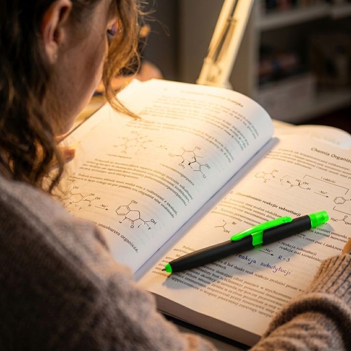 Długopis plastikowy z zakreślaczem touch pen EMMETT