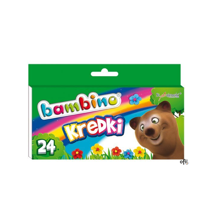 Kredki BAMBINO 24kolory w pudełku kartonowym St.Majewski