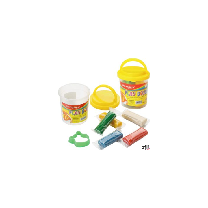 KEYROAD Ciastolina 20gr x 5 szt. , 1 foremka , w wiaderku KR971498