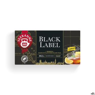Herbata TEEKANNE Black Label cytryna 20 kopert czarna