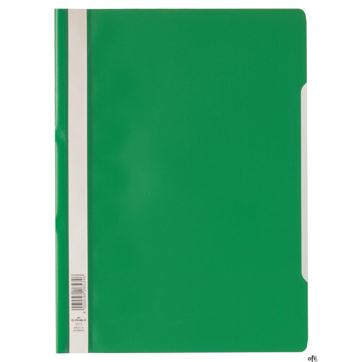 Skoroszyt A4 z przezroczystą okładką z PP Zielony 257305 DURABLE (50)